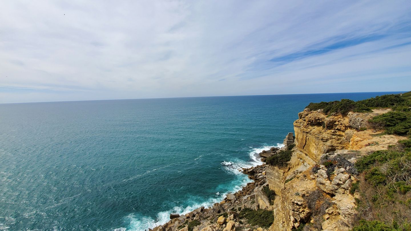Cliffs dropping into the Atlantic on the Portuguese coast
